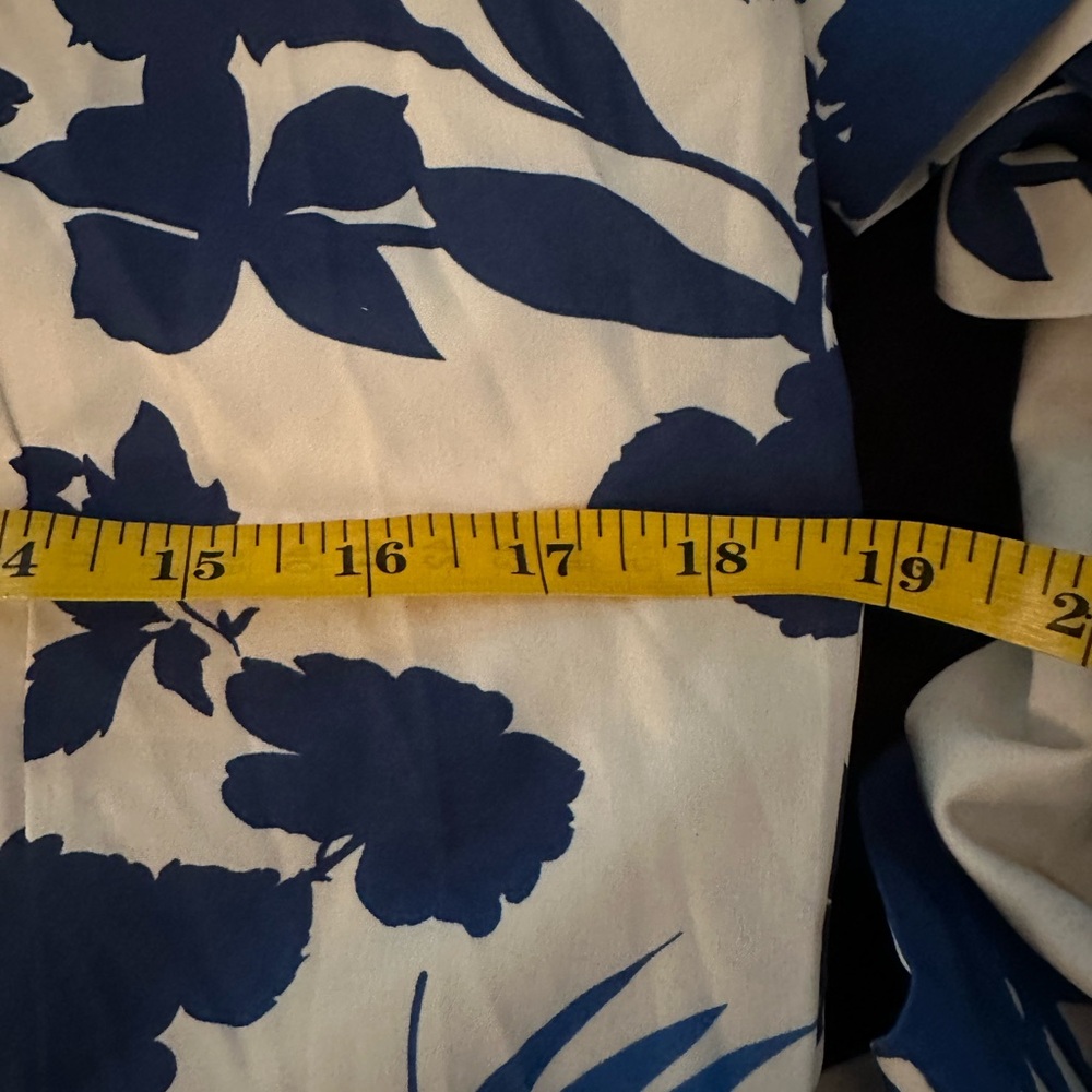 the blue halter cut out ruffle maxi Dress Size XL wedding multi blue wht floral - Picture 12 of 15